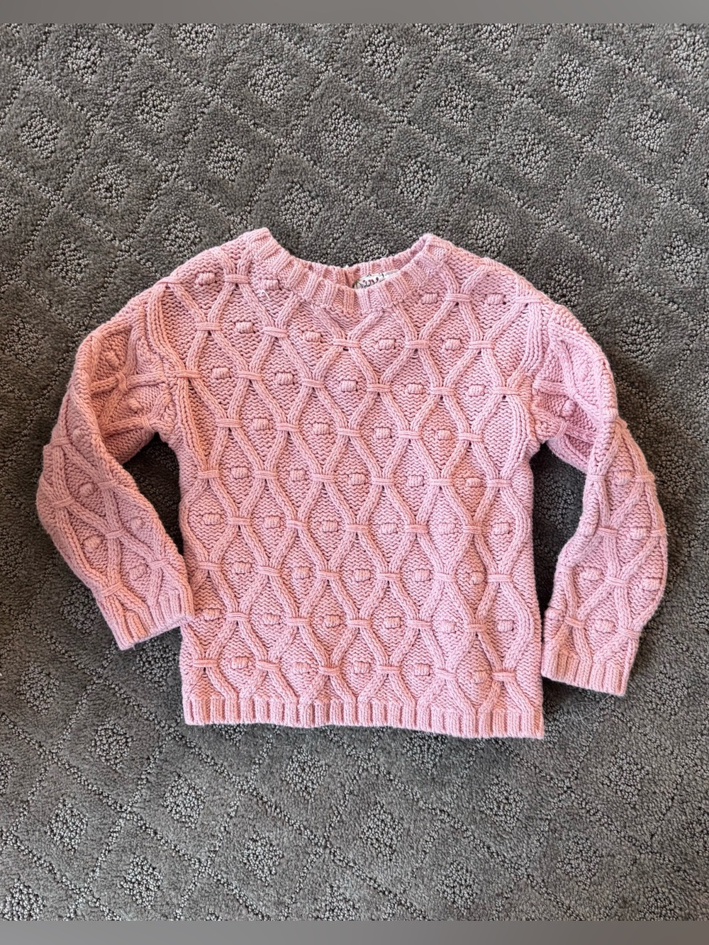 Baby girls Cupcakes & Cashmere Cozy Pink Cable Knit Sweater size 24 months